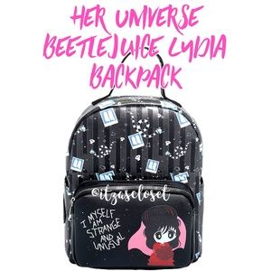 Her Universe Beetlejuice Chibi Lydia Mini Backpack NWT